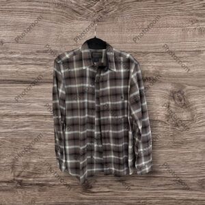 Filson Brown and Gray Casual Button Down Shirt